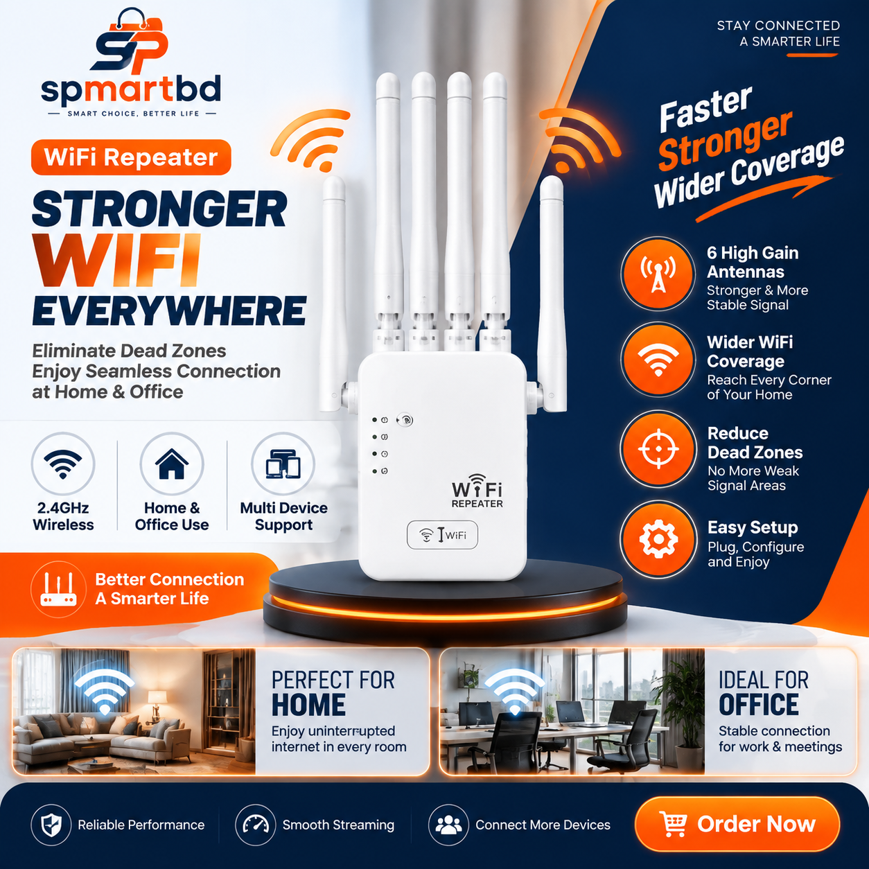 Two Smart Wifi Repeater (300 Tk Discount)